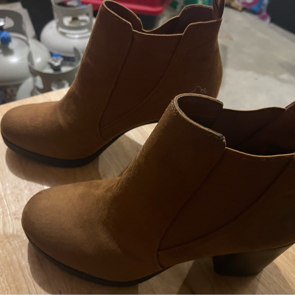 American Eagle By Payless Tan Ankle Booties- Like New